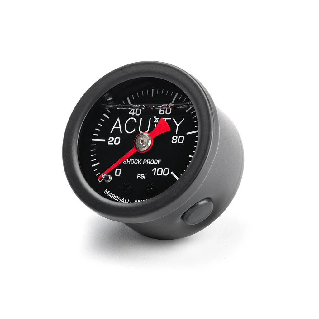 ACUITY 100 PSI Fuel Pressure Gauge in Satin Black Finish - Image 2