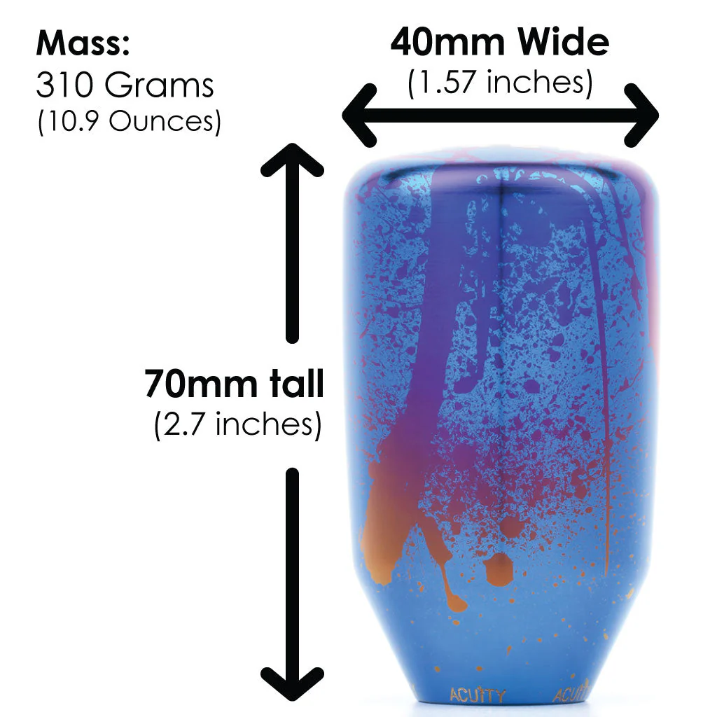 ACUITY ESCO-Ti Shift Knob in Splatter Titanium Finish (M10X1.5) - Image 3