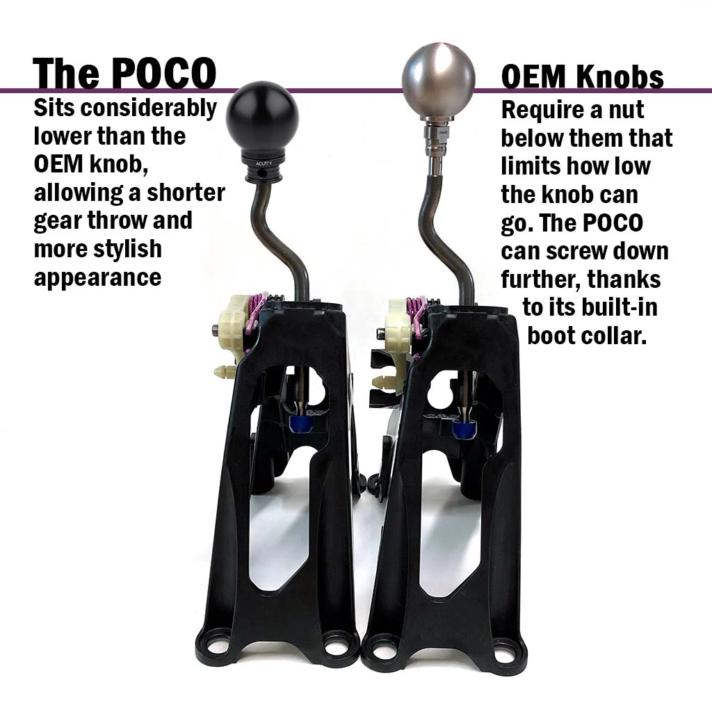 ACUITY POCO Insulated Low-Profile Shift Knob in Black (M10X1.5) - Image 7