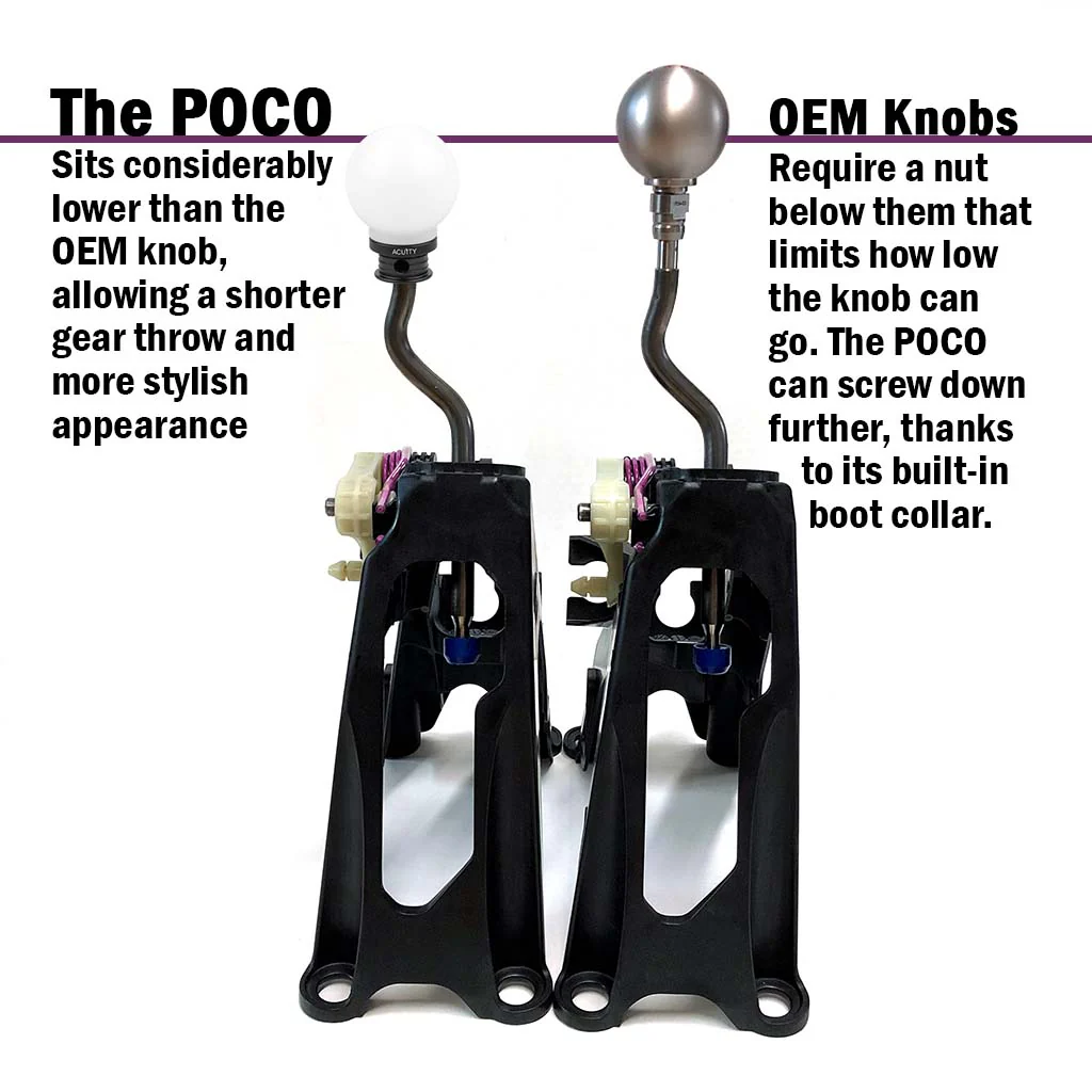 ACUITY POCO Insulated Low-Profile Shift Knob in White (M10X1.5) - Image 7