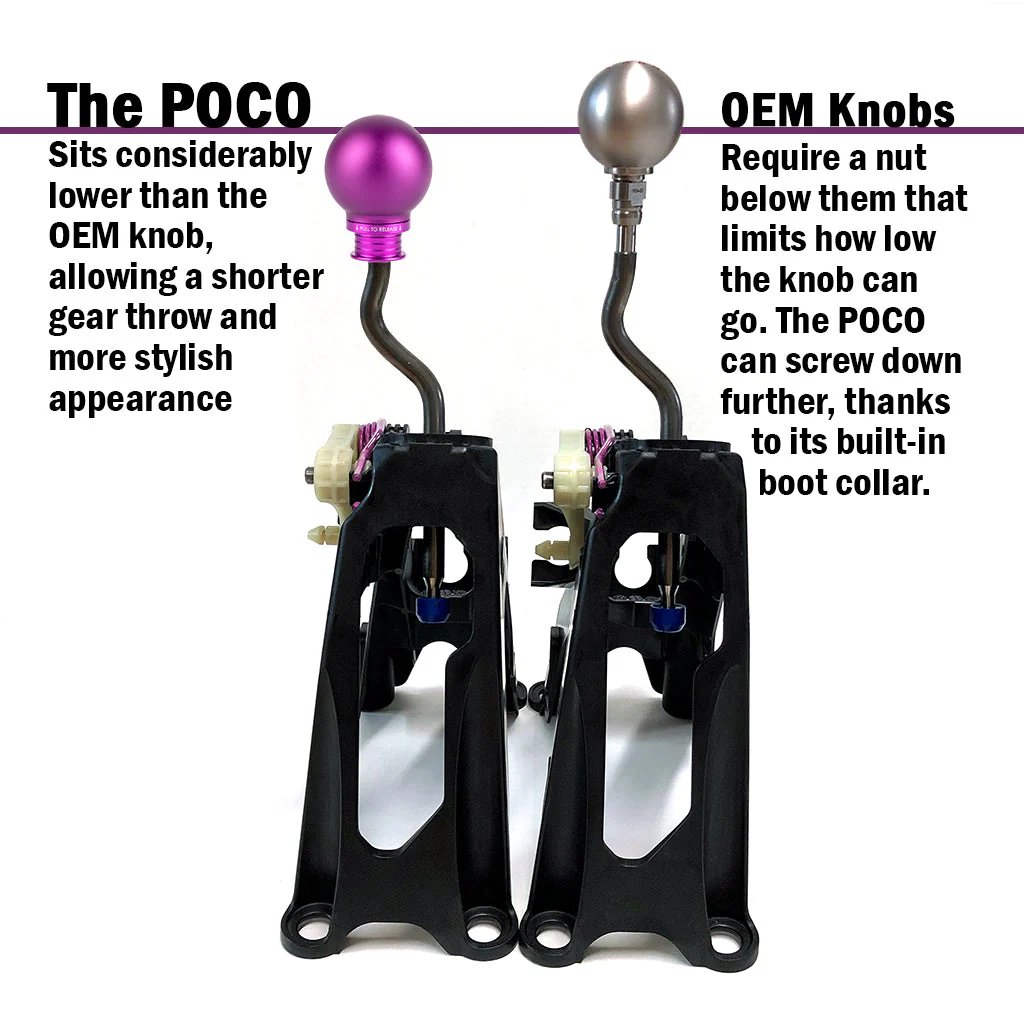 ACUITY POCO Low-Profile Shift Knob in Satin Purple Finish (M10X1.5) - Image 7