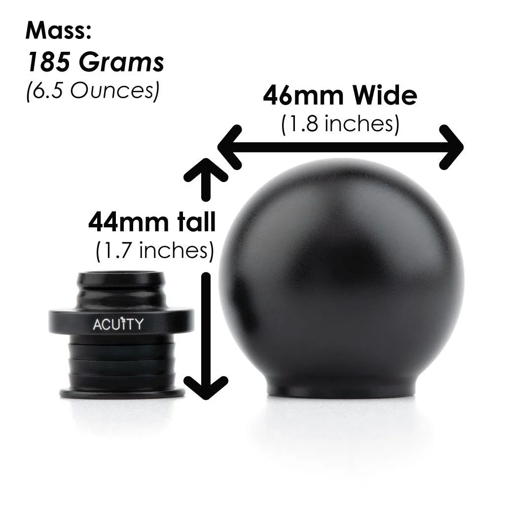 ACUITY POCO Low-Profile Shift Knob in Satin Black Finish (M10X1.5) - Image 4