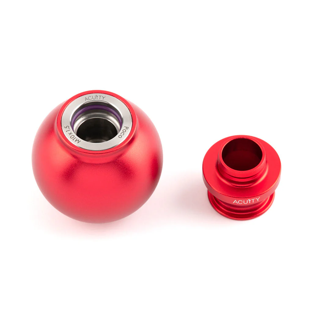 ACUITY POCO Low-Profile Shift Knob in Satin Red Finish (M10X1.5) - Image 3