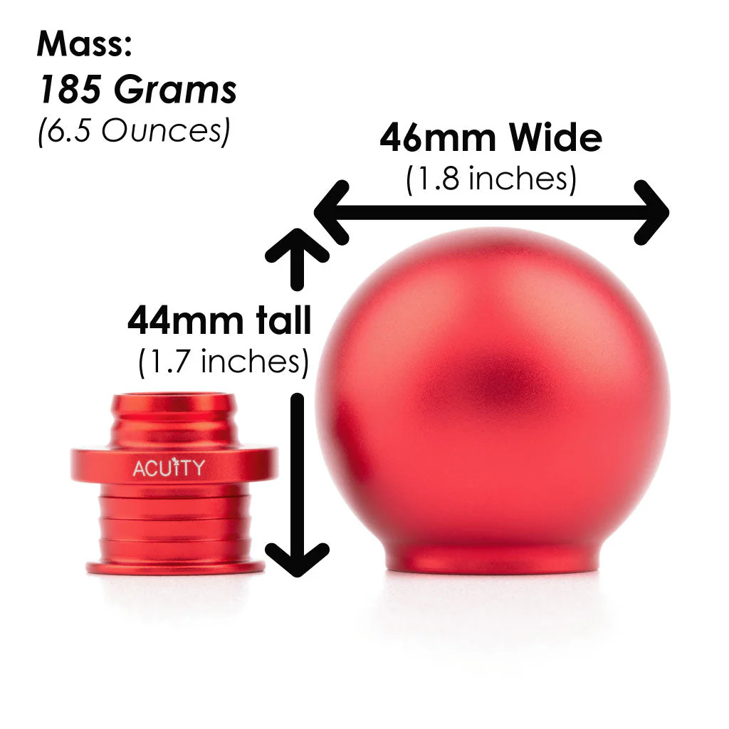 ACUITY POCO Low-Profile Shift Knob in Satin Red Finish (M10X1.5) - Image 4