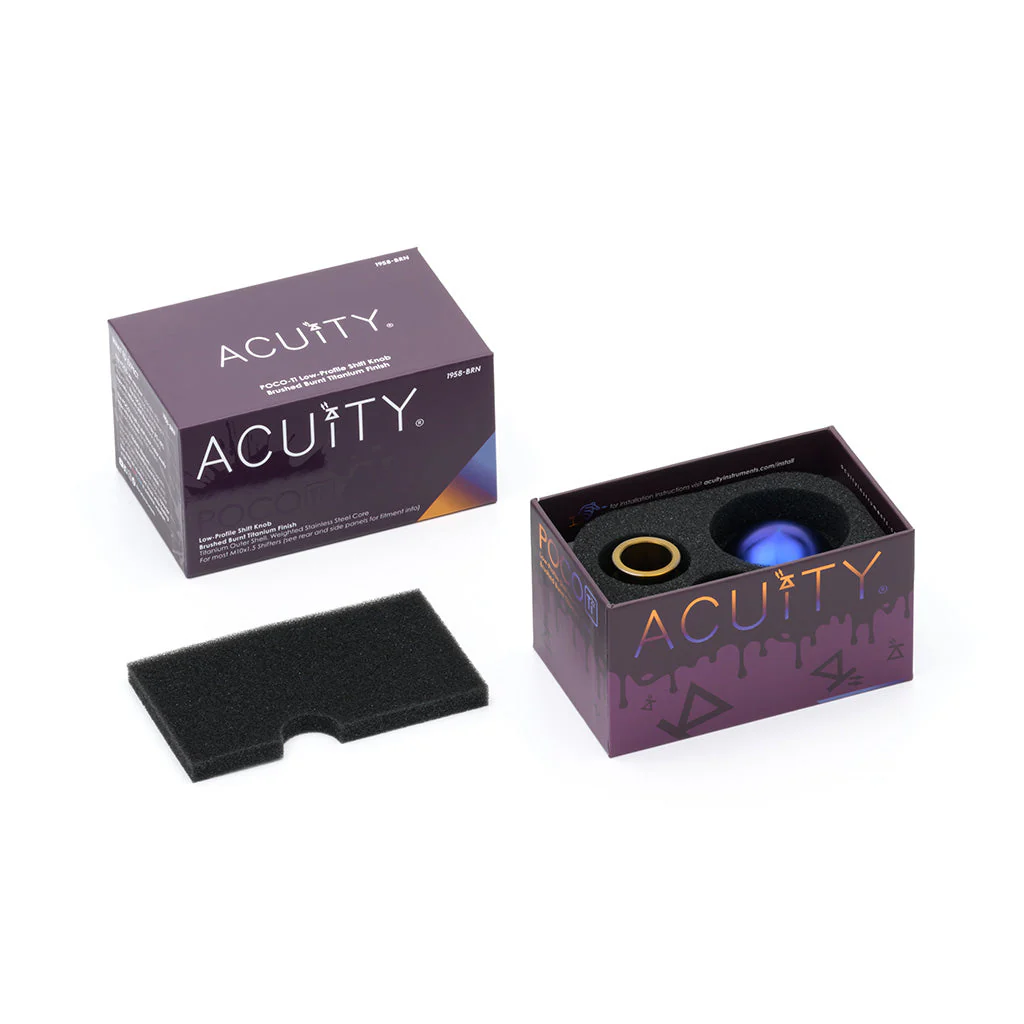 ACUITY POCO-Ti Low Profile Shift Knob in Burnt Titanium Finish (M10x1.5) - Image 17