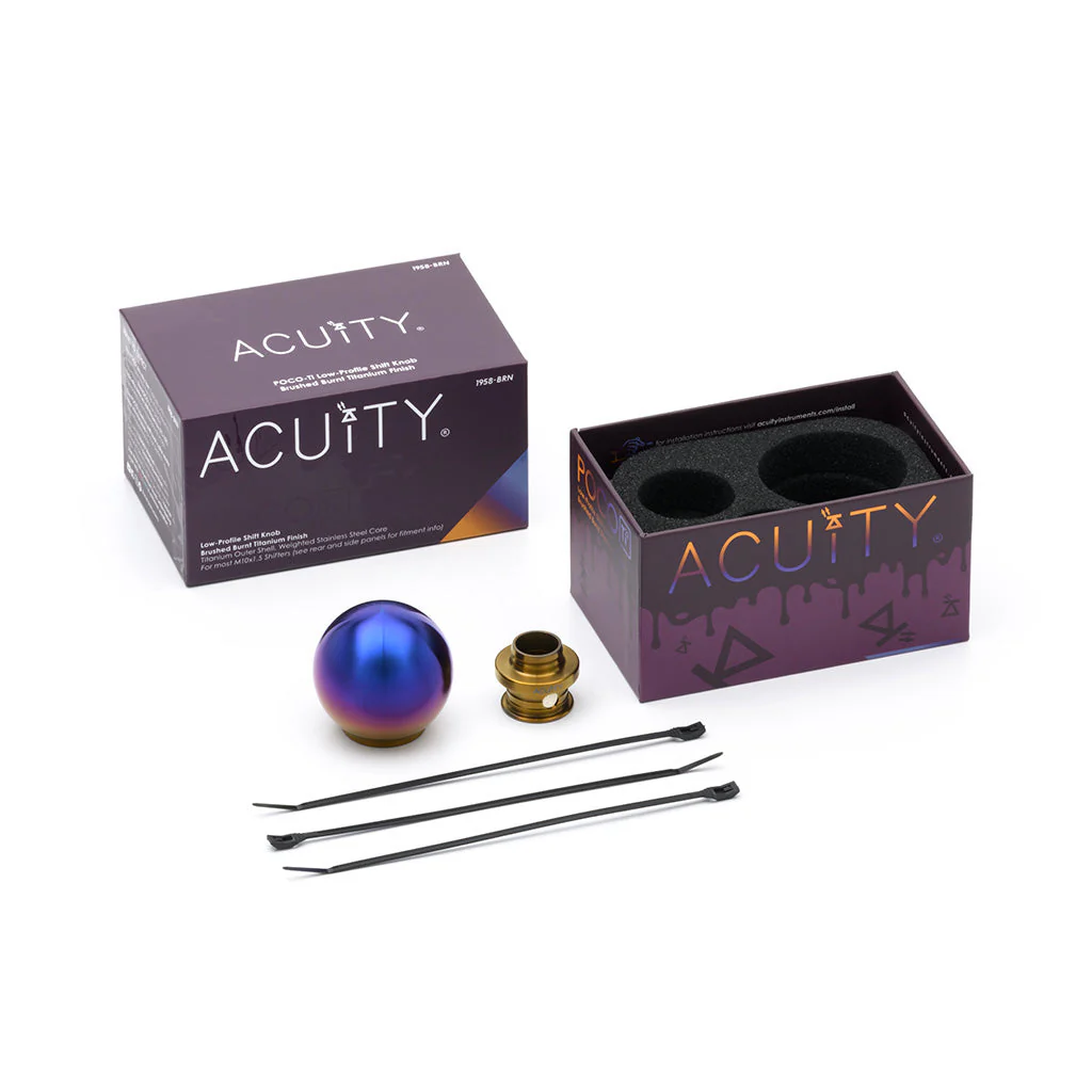 ACUITY POCO-Ti Low Profile Shift Knob in Burnt Titanium Finish (M10x1.5) - Image 5