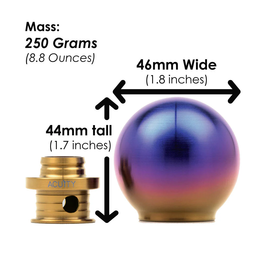 ACUITY POCO-Ti Low Profile Shift Knob in Burnt Titanium Finish (M10x1.5) - Image 6