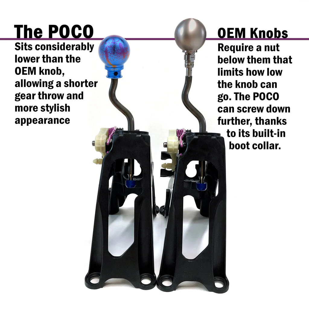 ACUITY POCO-Ti Low Profile Shift Knob in Splatter Titanium Finish (M10x1.5) - Image 4