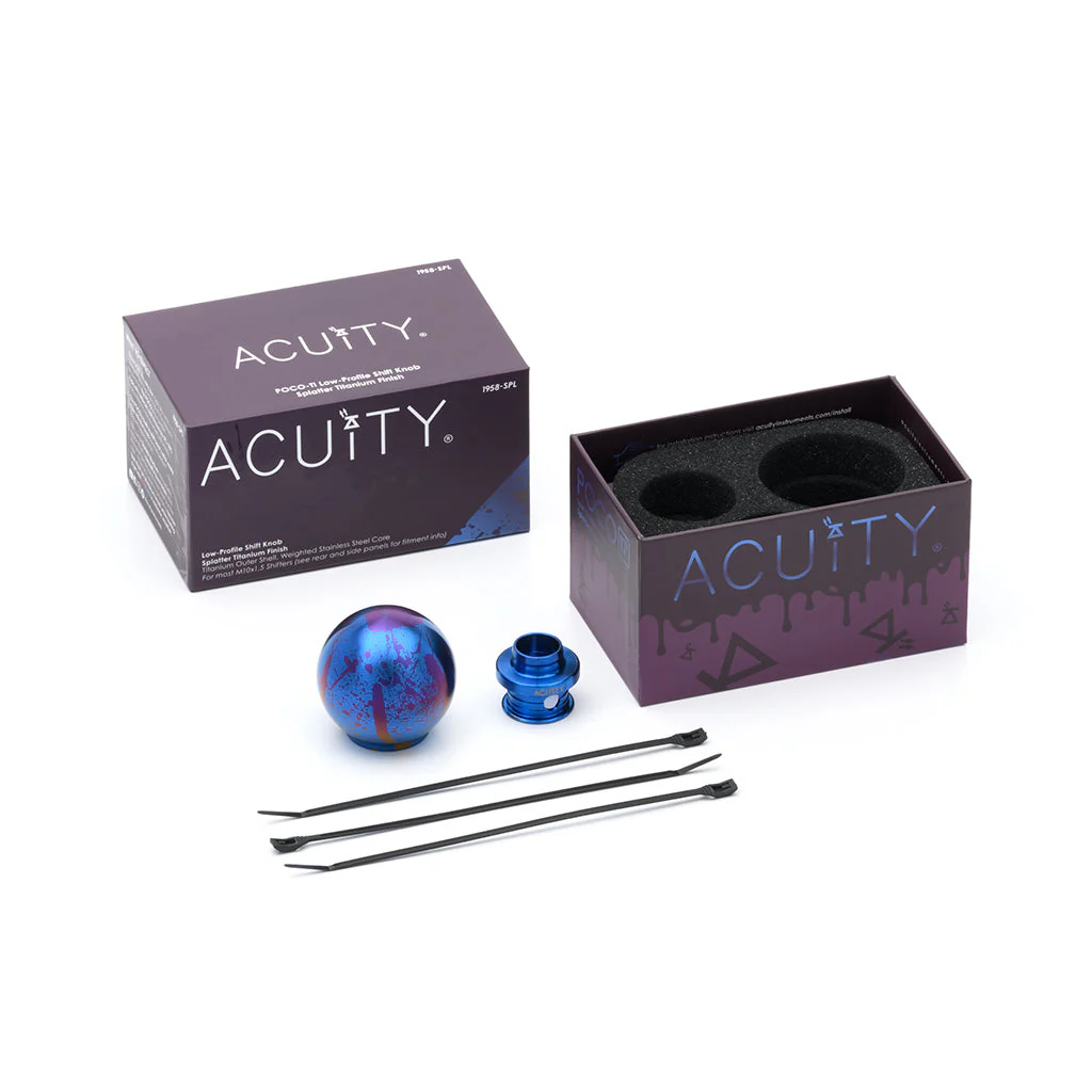 ACUITY POCO-Ti Low Profile Shift Knob in Splatter Titanium Finish (M10x1.5) - Image 5