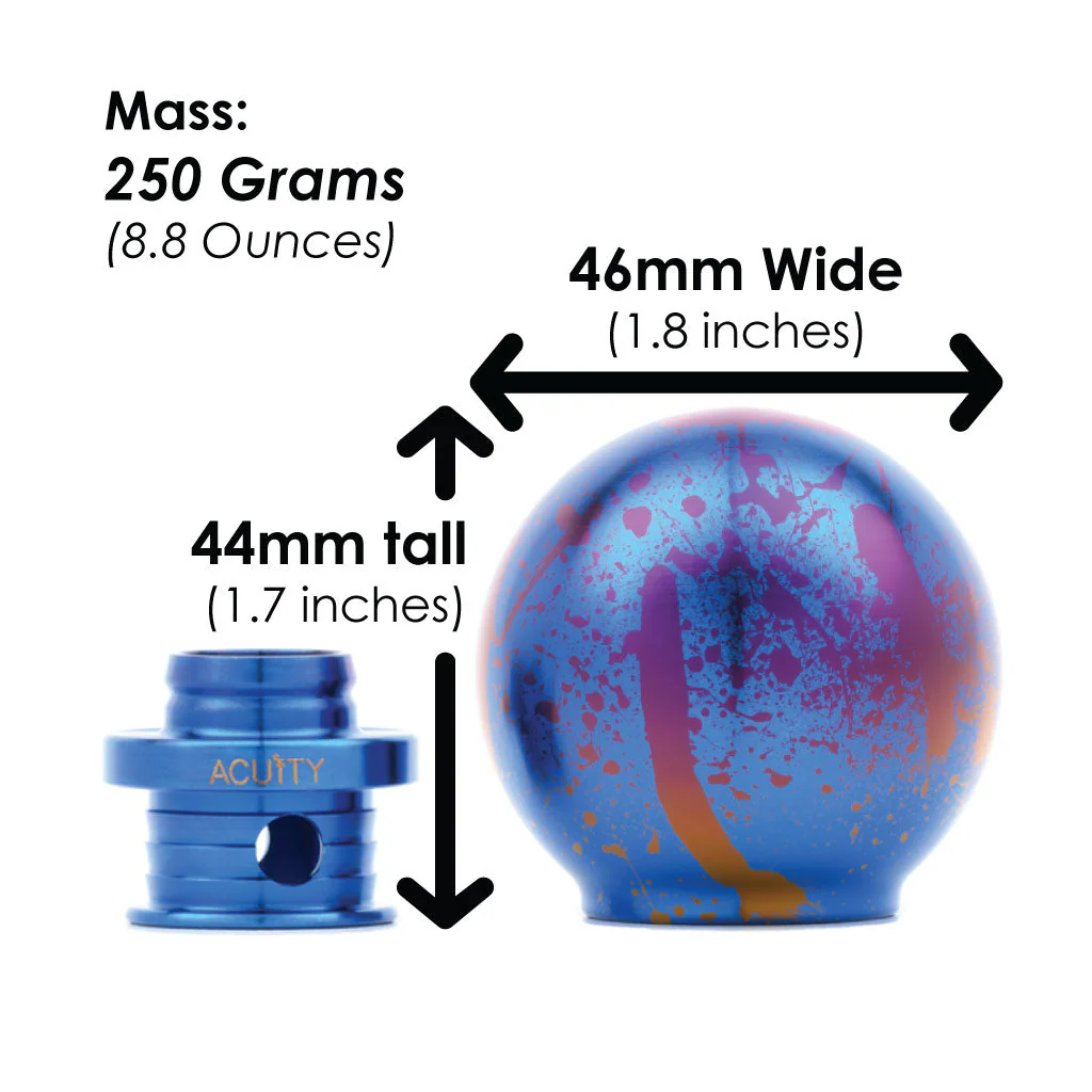 ACUITY POCO-Ti Low Profile Shift Knob in Splatter Titanium Finish (M10x1.5) - Image 6