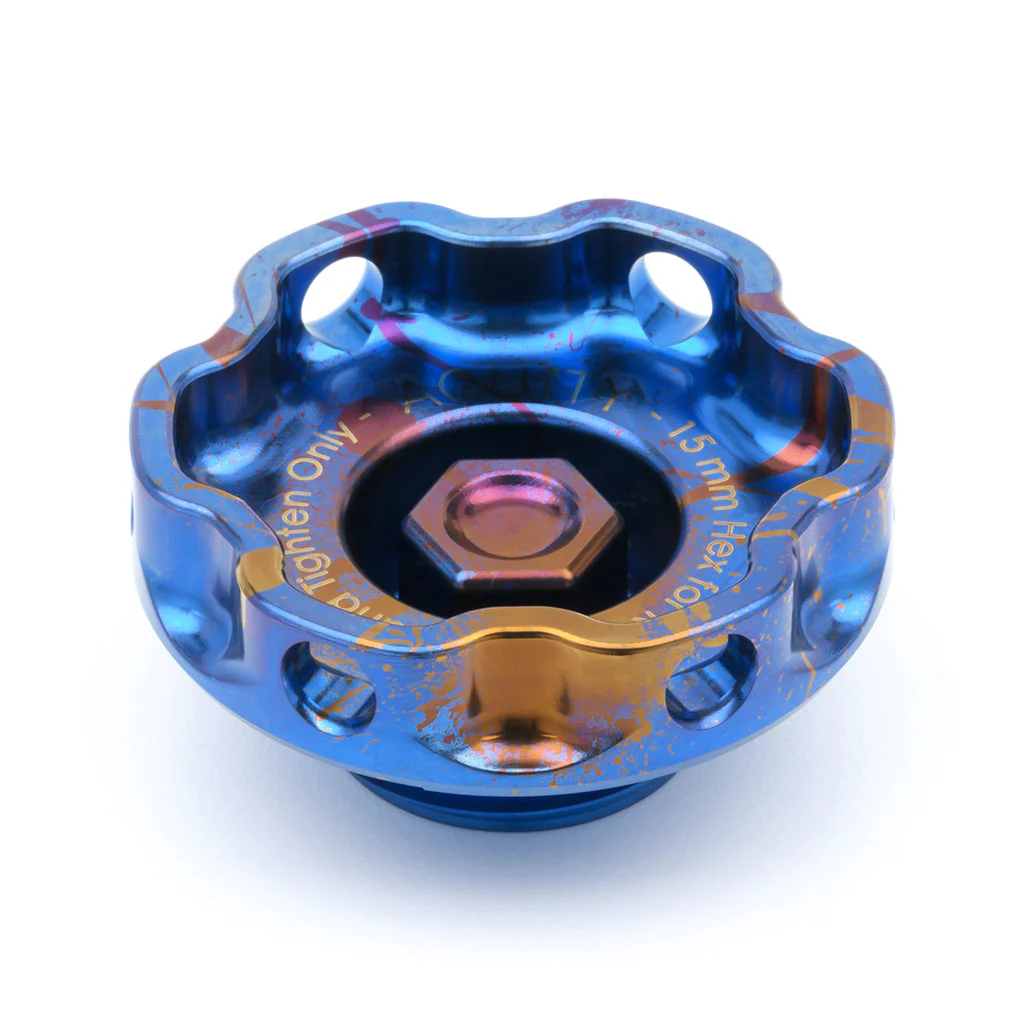 ACUITY Podium-Ti Oil Cap in Splatter Titanium Finish for Hondas/Acuras - Image 10