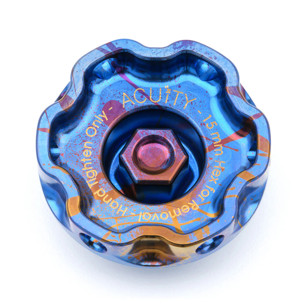ACUITY Podium-Ti Oil Cap in Splatter Titanium Finish for Hondas/Acuras - Image 12