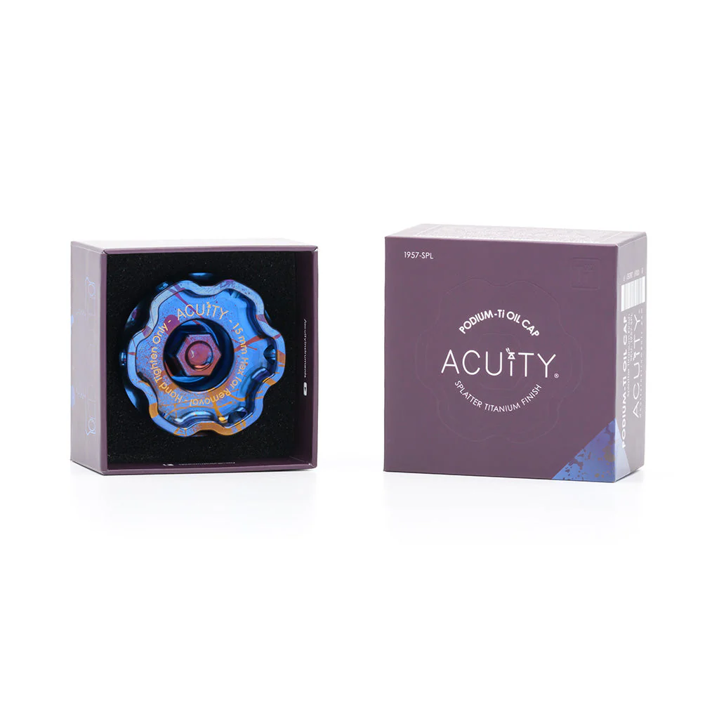 ACUITY Podium-Ti Oil Cap in Splatter Titanium Finish for Hondas/Acuras - Image 16