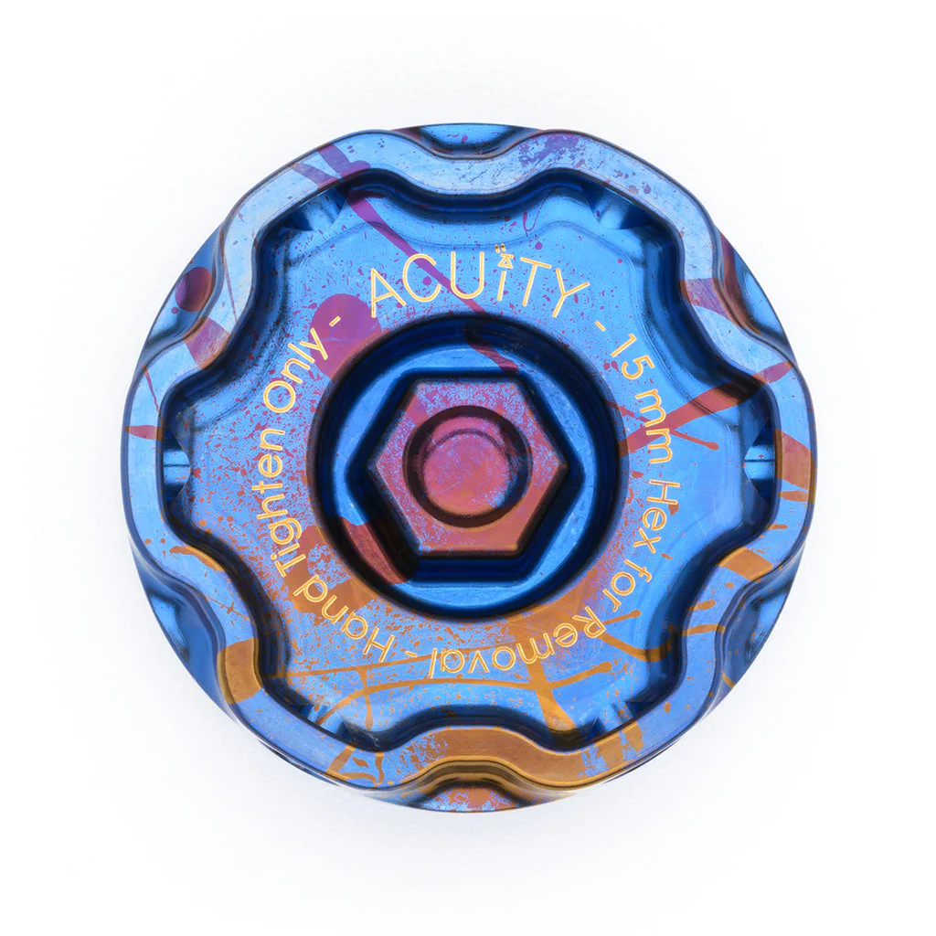 ACUITY Podium-Ti Oil Cap in Splatter Titanium Finish for Hondas/Acuras - Image 3