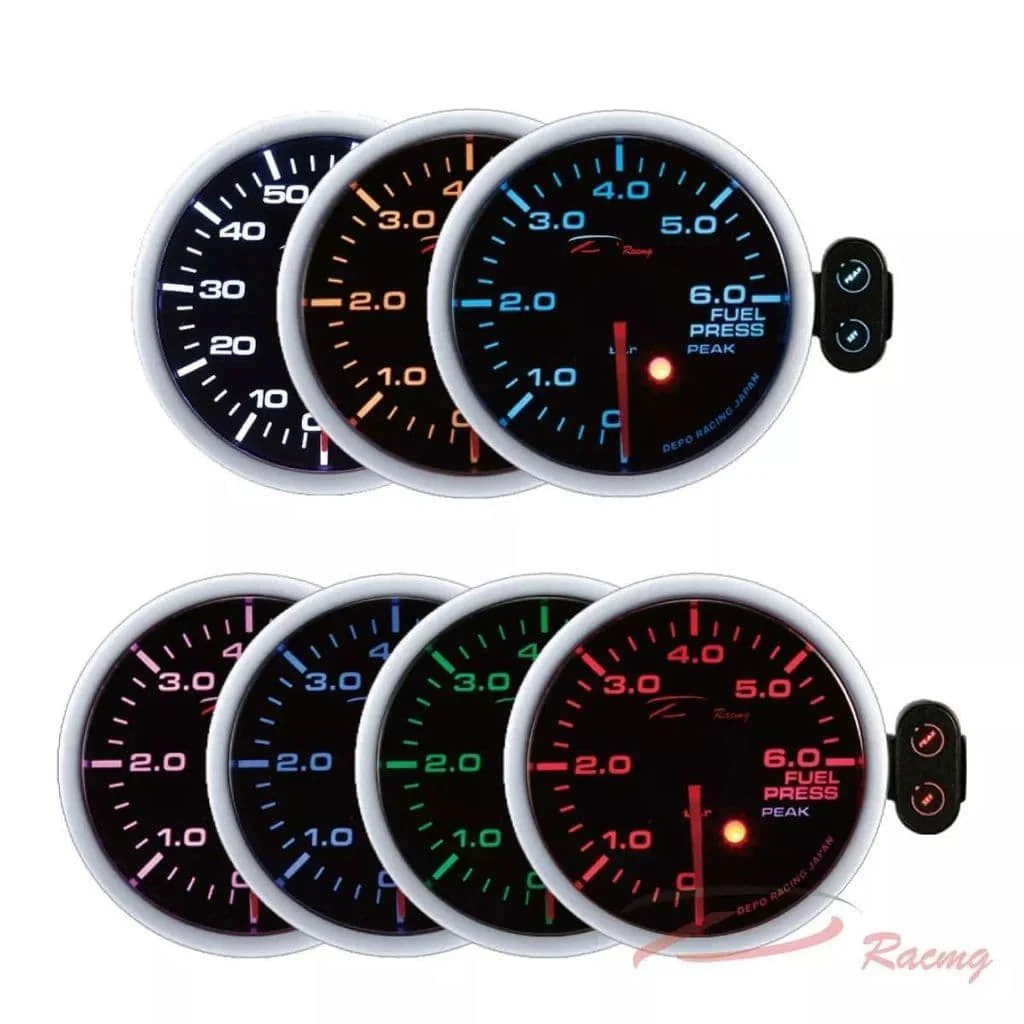 DEPO RACING ELECTRIC 52MM FUEL PRESSURE GAUGE TOUCH SCREEN CONTROL BOX INCLUDED - Image 2