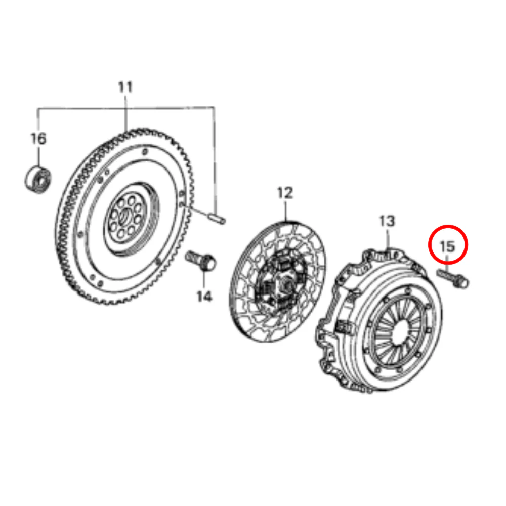 GENUINE HONDA CLUTCH COVER BOLTS K-SERIES B-SERIES K20A K20Z B16 B18 - Image 10
