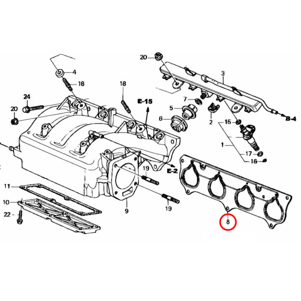 GENUINE HONDA INTAKE INLET MANIFOLD GASKET K-SERIES K20A CIVIC TYPE R EP3 INTEGRA TYPE R - Image 5