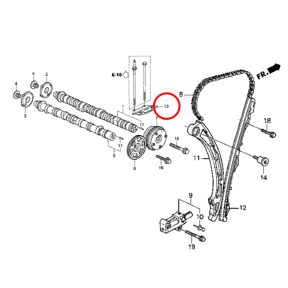 GENUINE HONDA UPPER TIMING CHAIN GUIDE CIVIC INTEGRA EP3 DC5 TYPE R K20A - Image 6