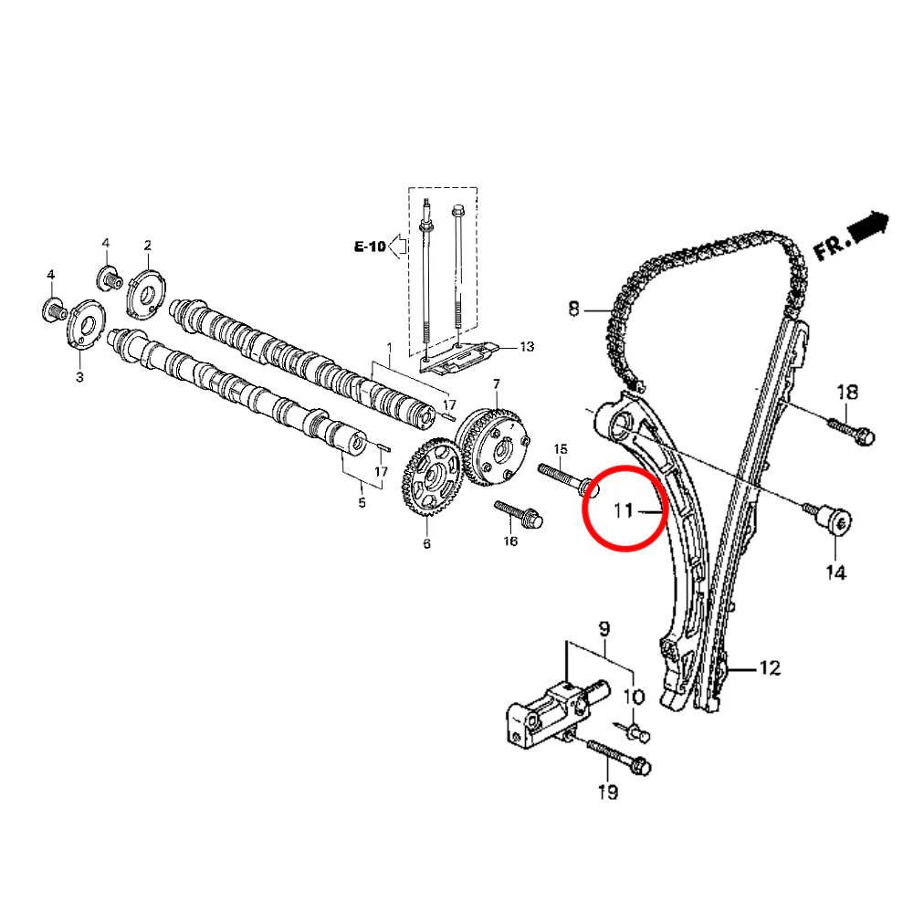 GENUINE HONDA TIMING CHAIN GUIDE CIVIC INTEGRA FN2 EP3 DC5 TYPE R K20A K20Z - Image 9