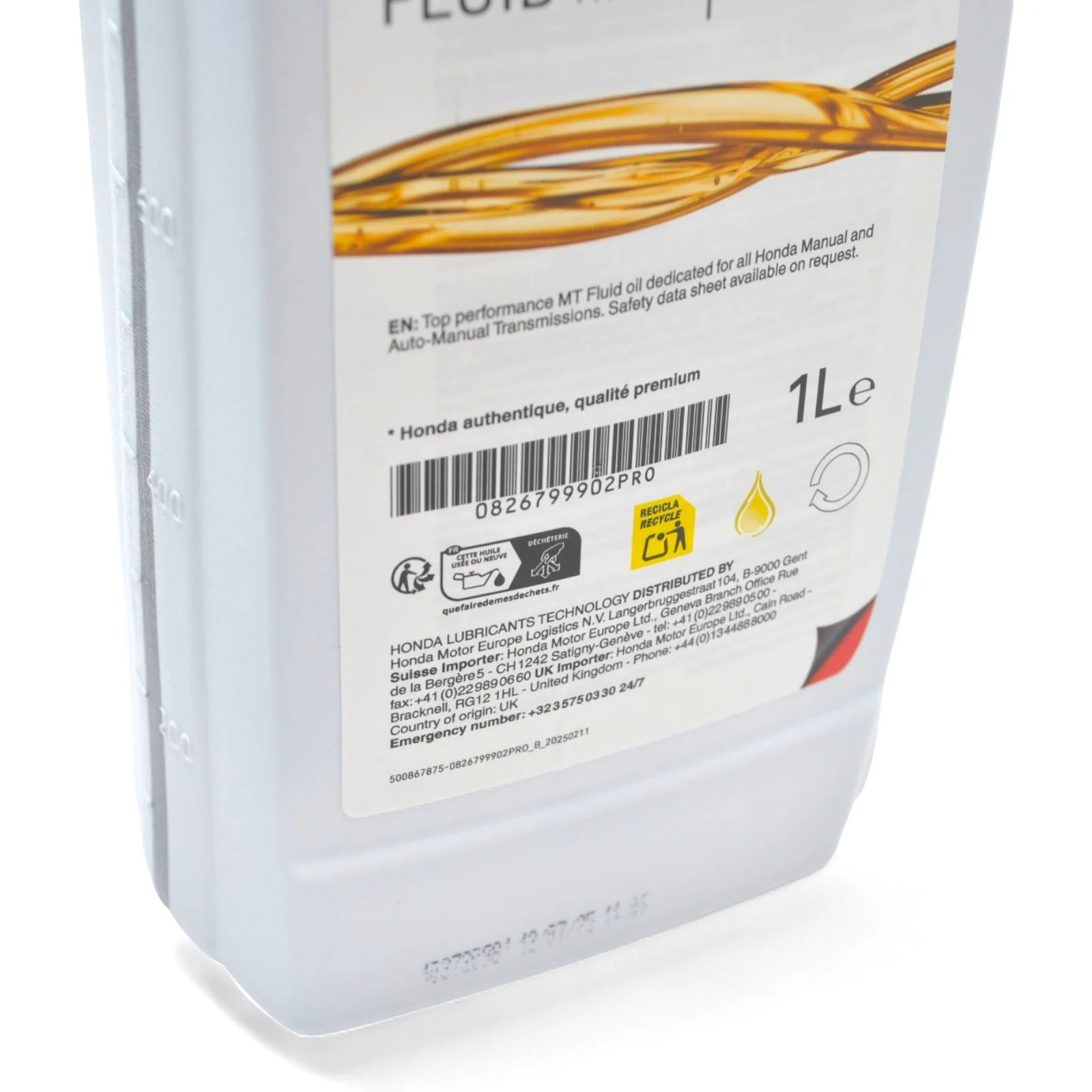 GENUINE HONDA MTF GEARBOX OIL 2L - 08267-99901HE - Image 7