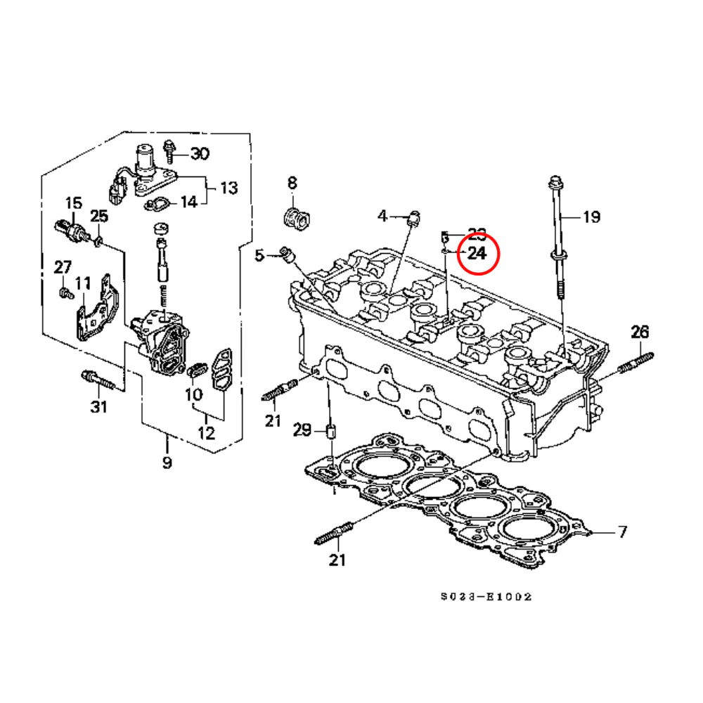 GENUINE HONDA O-RING SEAL 8.8 x 1.9 VTEC CYLINDER HEAD - Image 2