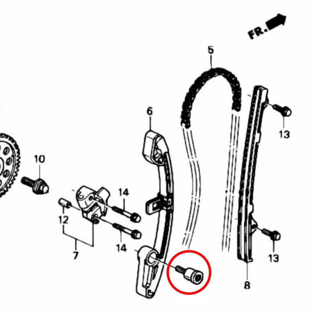 GENUINE HONDA TIMING GUIDE PIVOT BOLT K20 K-SERIES - Image 5