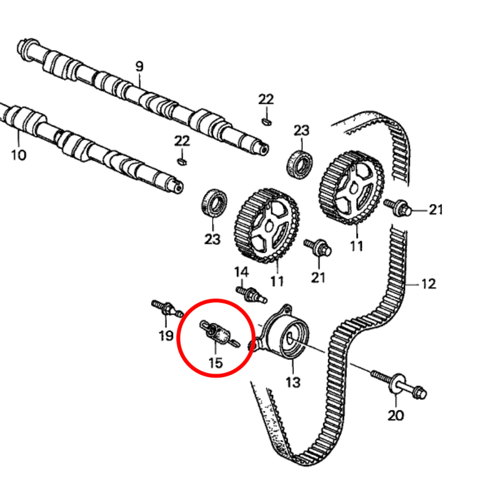 GENUINE HONDA TIMING BELT TENSIONER SPRING B16 B18 B-SERIES - Image 7