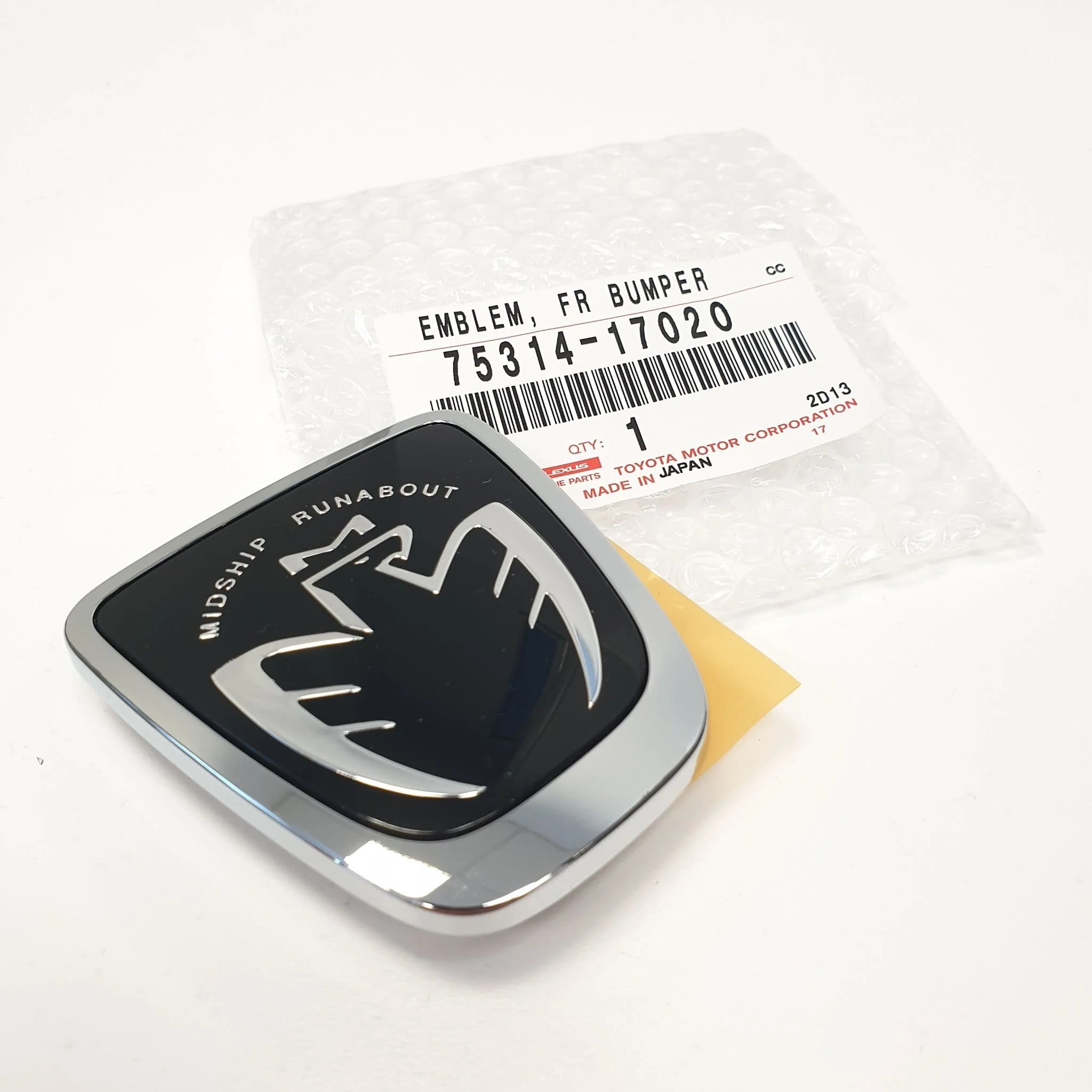 GENUINE TOYOTA MIDSHIP RUNABOUT FRONT BADGE EMBLEM - MR2 ZZW30 ROADSTER MR-S - Image 3