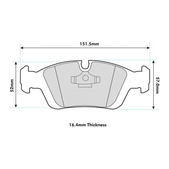PBS PRORACE FRONT BRAKE PADS FOR BMW 3 SERIES (E36) 323 (2.5) 95-99 - Image 6