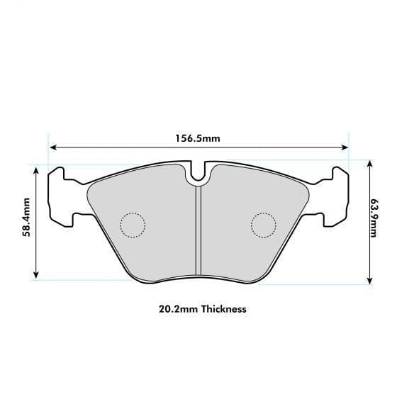 PBS PRORACE FRONT BRAKE PADS FOR BMW 5 SERIES (E34) 525 (2.5) 88-96 - Image 6