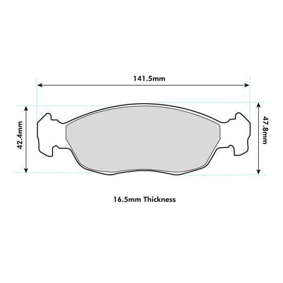 PBS PRORACE FRONT BRAKE PADS FOR CITROEN SAXO 1.4 00-03 - Image 6