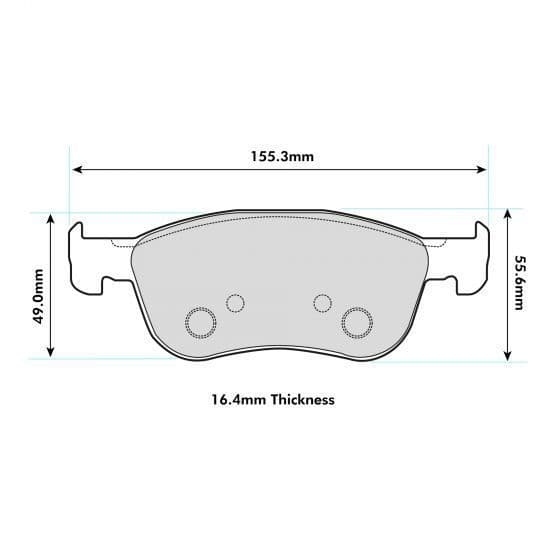 PBS PRORACE FRONT BRAKE PADS FOR FORD FIESTA (MK8) 1.0 TURBO (REAR SHOES) 17- - Image 6