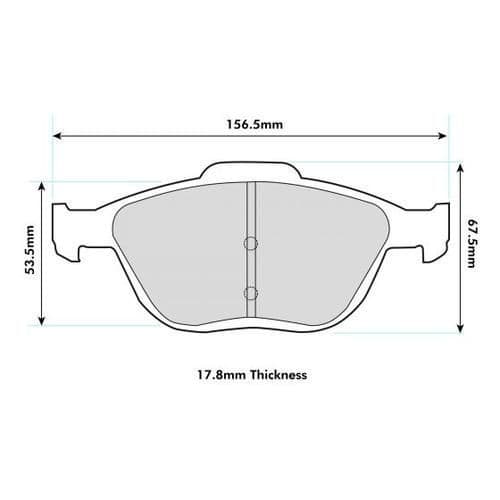 PBS PRORACE FRONT BRAKE PADS FOR FORD FOCUS (MK1) 2.0 ST170 03-05 - Image 6