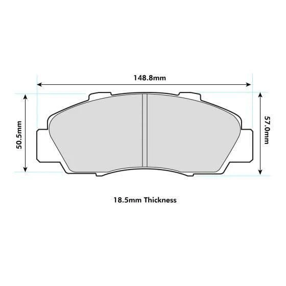 PBS PRORACE FRONT BRAKE PADS FOR HONDA ACCORD AERODECK 2.2 (CE1) 94-98 - Image 6