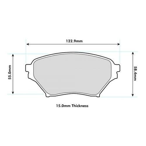 PBS PRORACE FRONT BRAKE PADS FOR MAZDA MX5 (MK2) (NB) 1.8 (SPORT) 01-05 - Image 6