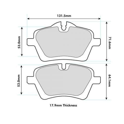 PBS PRORACE FRONT BRAKE PADS FOR MINI MINI COUNTRYMAN (R60) 2.0 TD 11-17 - Image 6