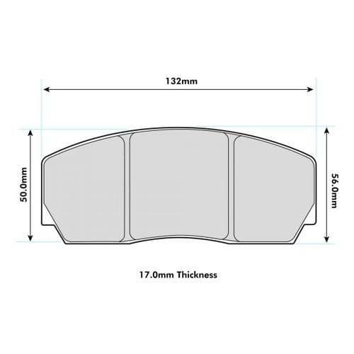PBS PRORACE FRONT BRAKE PADS FOR OPEL OMEGA (LOTUS) 3.6 TWIN TURBO 90-94 - Image 6