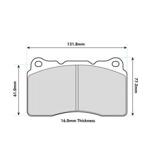 PBS PRORACE FRONT BRAKE PADS FOR SUBARU FORESTER 2.5 TURBO STI 04-08 - Image 6
