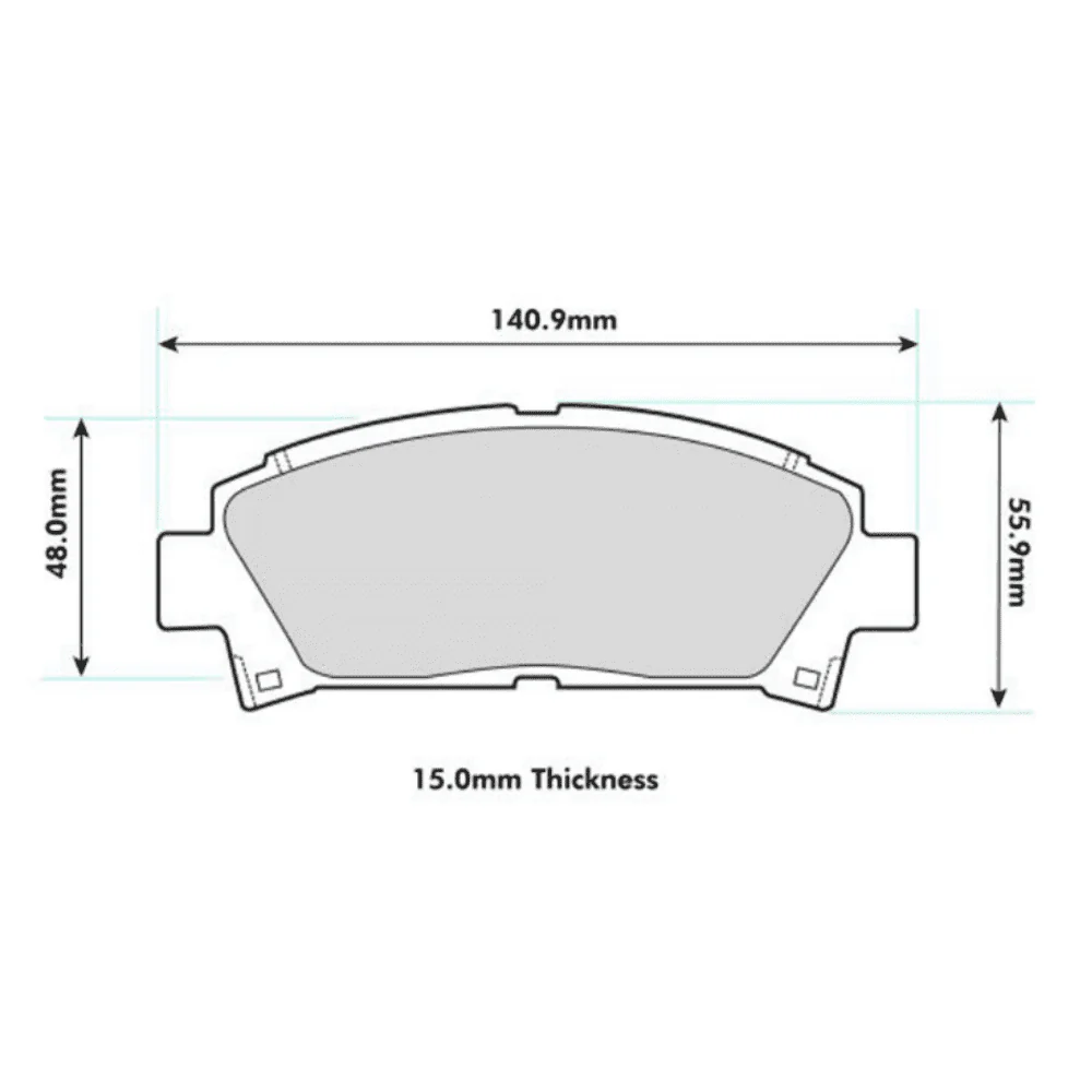 PBS PRORACE FRONT BRAKE PADS | FOR TOYOTA MR2 MK2 SW20 REV 2-5 [1992-1999] - Image 6