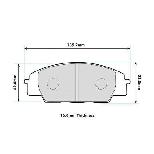 PBS PROTRACK FRONT BRAKE PADS FOR HONDA CIVIC FN2 2.0 TYPE R (K20Z) 07-11 - Image 6