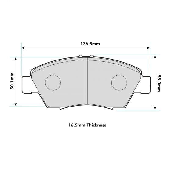 PBS PROTRACK FRONT BRAKE PADS | HONDA CIVIC EG EG5 EG6 VTI (262MM) - Image 6