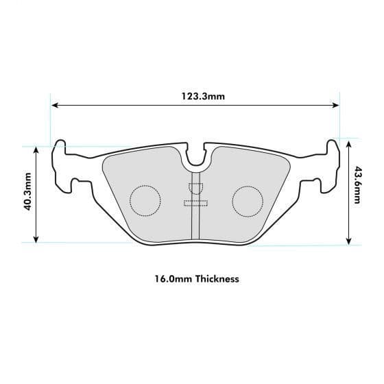 PBS PROTRACK REAR BRAKE PADS FOR BMW 3 SERIES (E36) 316 (1.9) COMPACT 98-00 - Image 6