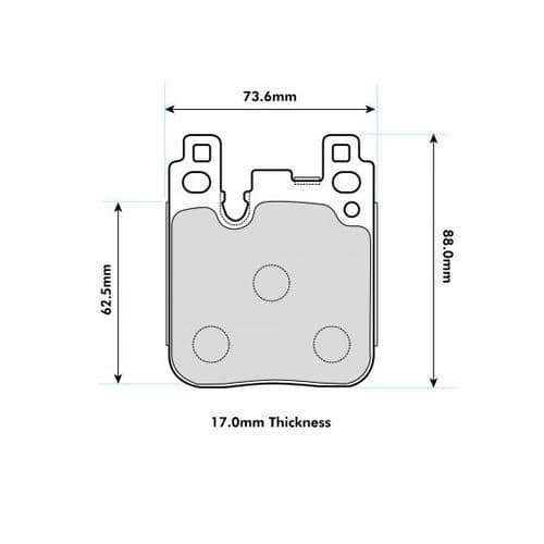 PBS PROTRACK REAR BRAKE PADS FOR BMW 4 SERIES (F32) COUPE 430 (3.0 TD) 13- - Image 6