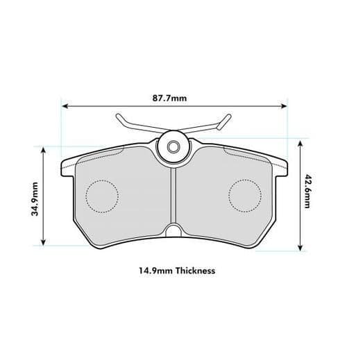 PBS PROTRACK REAR BRAKE PADS FOR FORD FIESTA (MK7) 1.6 TURBO ST 16-17 - Image 6