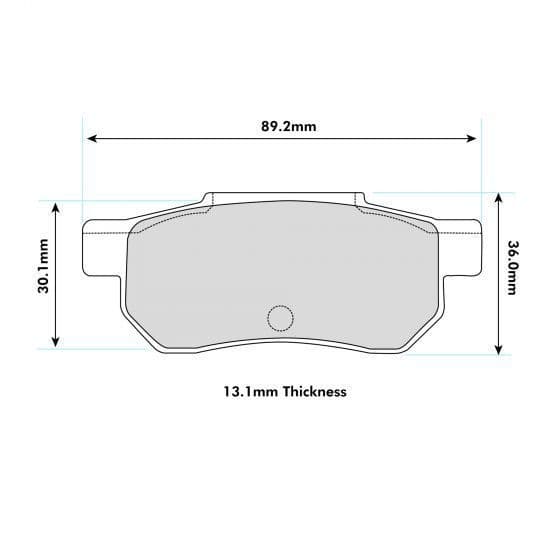 PBS PROTRACK REAR BRAKE PADS FOR HONDA CIVIC CRX 1.6 VTI VTEC (EG2) 95-98 - Image 6