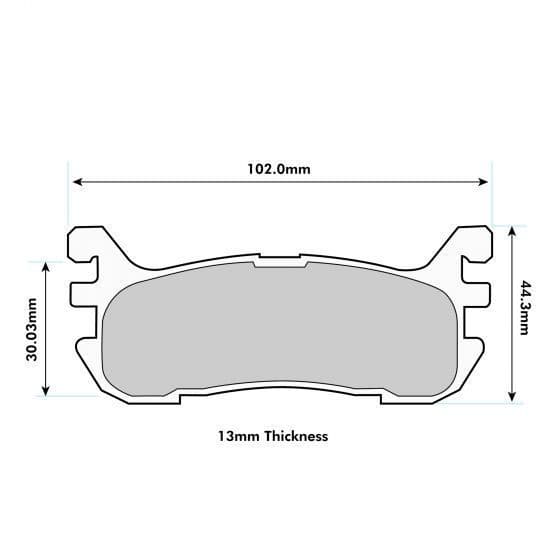 PBS PROTRACK REAR BRAKE PADS FOR MAZDA MX5 (MK2) (NB) 1.8 98-05 - Image 6