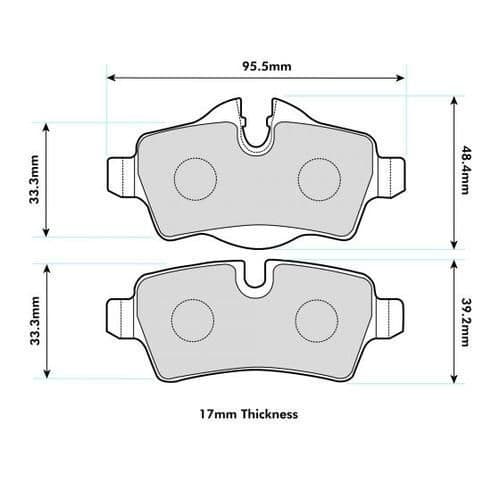 PBS PROTRACK REAR BRAKE PADS FOR MINI CONVERTIBLE R57 1.6 TURBO COOPER S 09-16 - Image 6