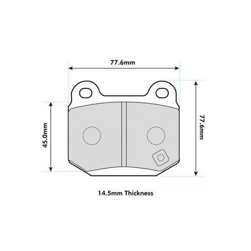 PBS PROTRACK REAR BRAKE PADS FOR NISSAN SKYLINE (V35) 3.5 (V35) (MANUAL) 01-04 - Image 6