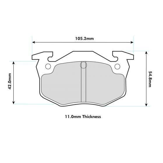 PBS PROTRACK REAR BRAKE PADS FOR PEUGEOT 106 1.6 16V 96-03 - Image 6