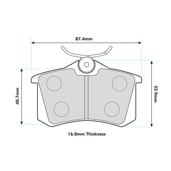 PBS PROTRACK REAR BRAKE PADS FOR RENAULT MEGANE HATCH TURBO RS 300 TROPHY 18- - Image 6